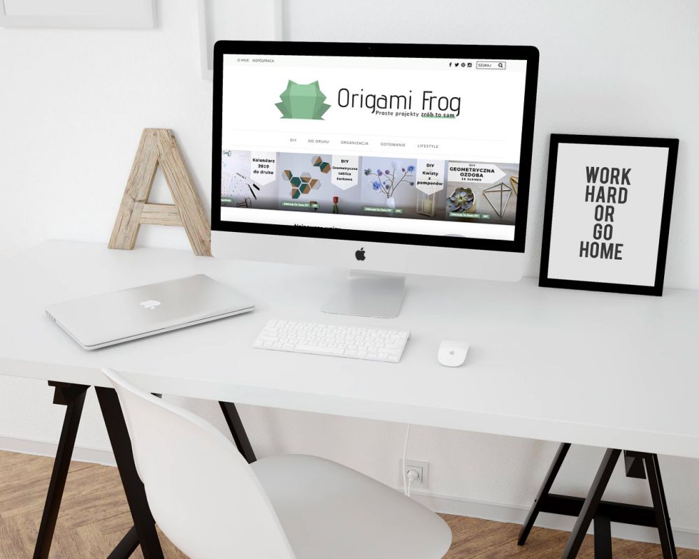 Edyta Subik - blog WordPress Gliwice - portfolio - blog Origami Frog