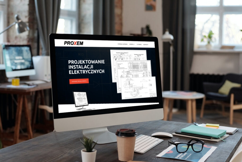 Strona internetowa firmy Proxem projektującej instalacje elektryczne