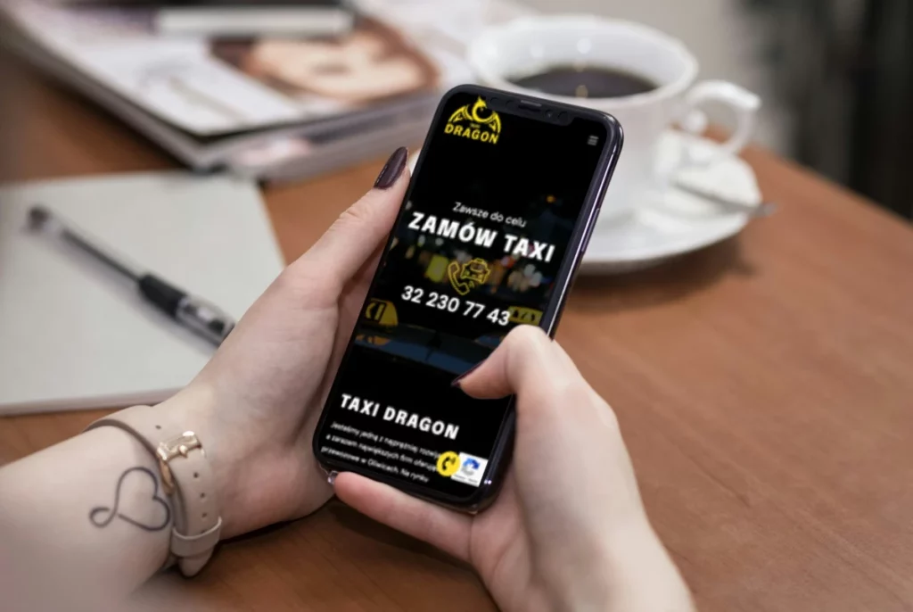 Strona www dla firmy Taxi Dragon City i Biznes